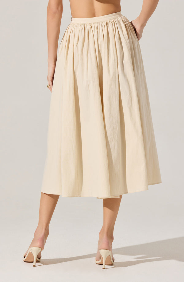 Astr The Label Attwell Pleated Midi Skirt