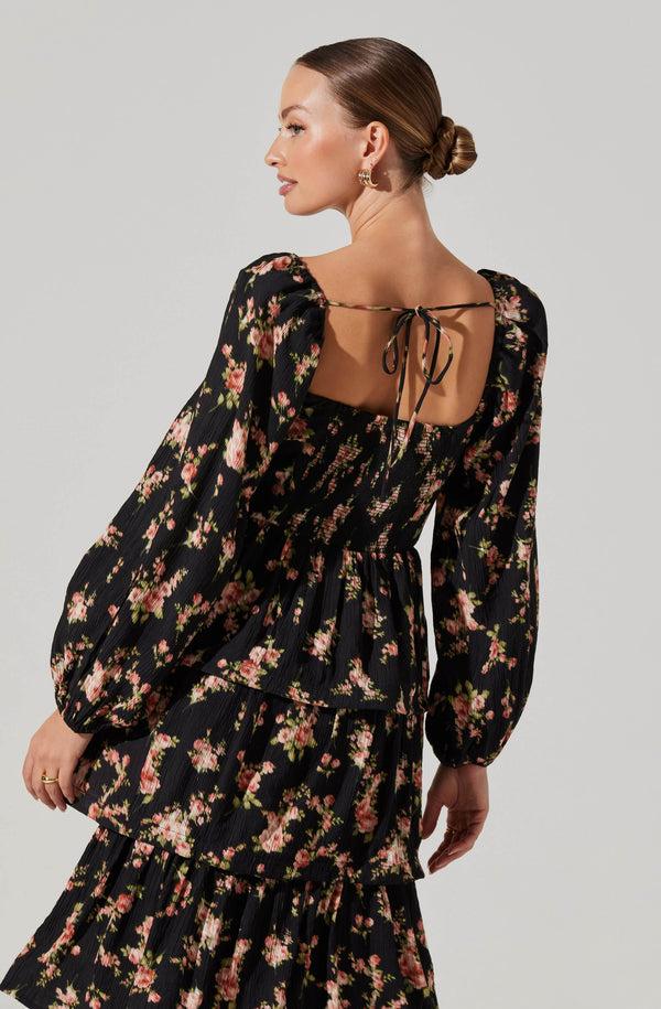 Astr The Label Aumie Tiered Floral Maxi Dress