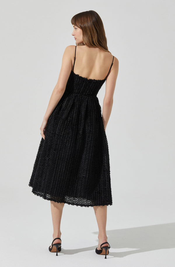 Astr The Label Avani Textured Midi Dress