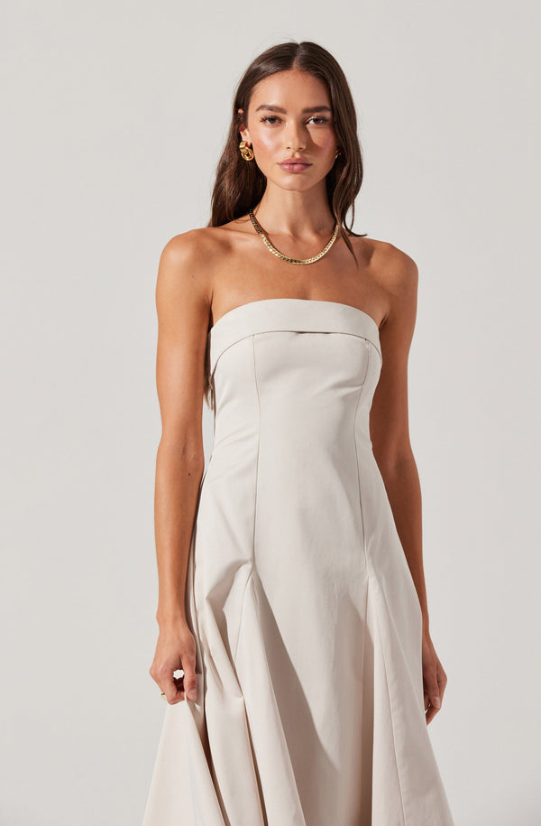 Astr The Label Ayeri Strapless Midi Dress