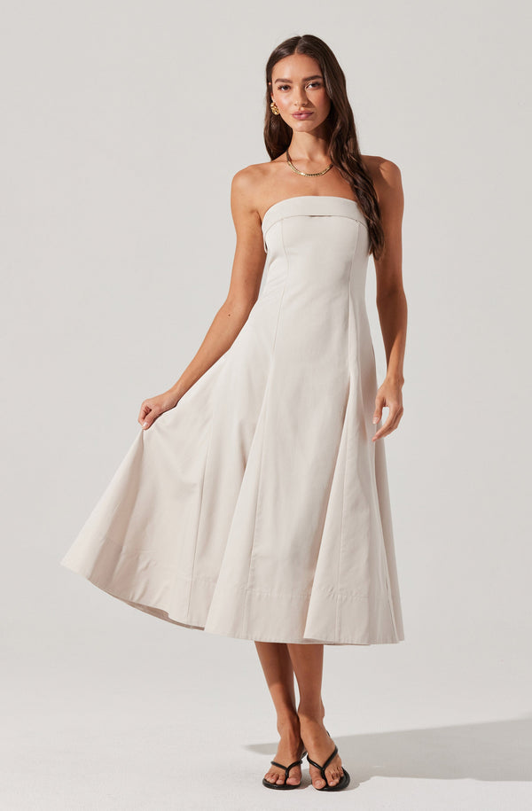 Astr The Label Ayeri Strapless Midi Dress