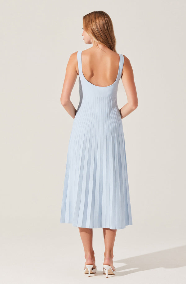 Astr The Label Aylin Pleated Midi Sweater Dress