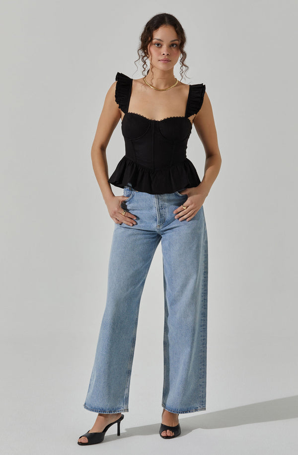 Astr The Label Baylin Peplum Top