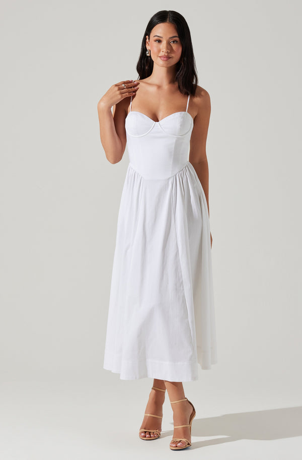 Astr The Label Bellamy Bustier Midi Dress