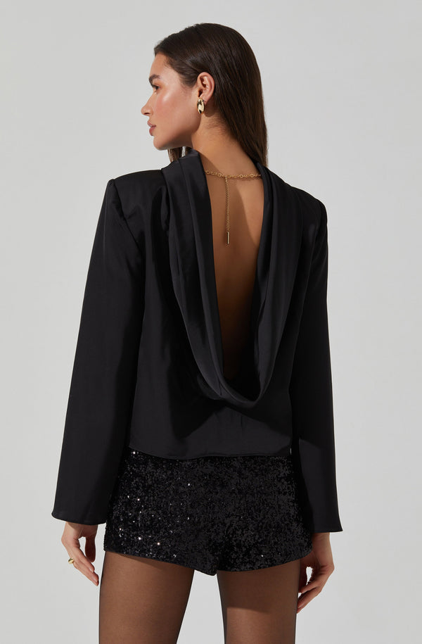 astr the label Bethwyn Satin Cowl Back Top