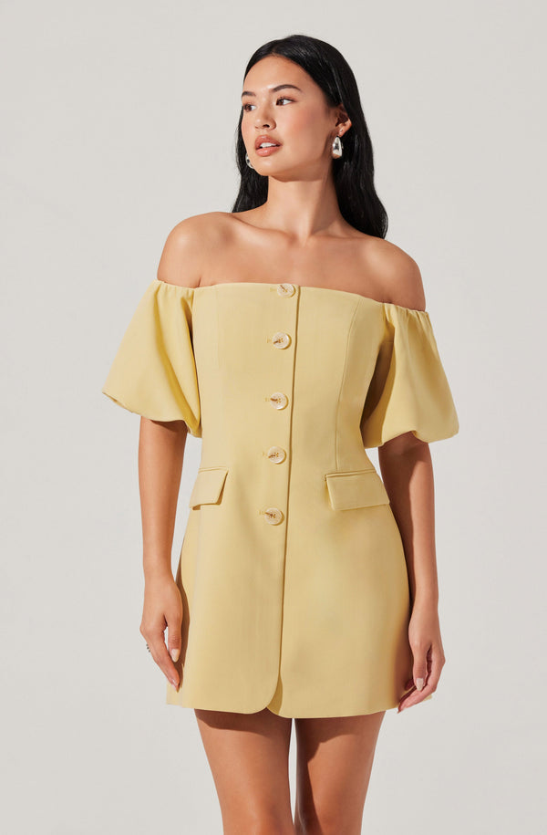 Astr The Label Biviana Off Shoulder Mini Dress