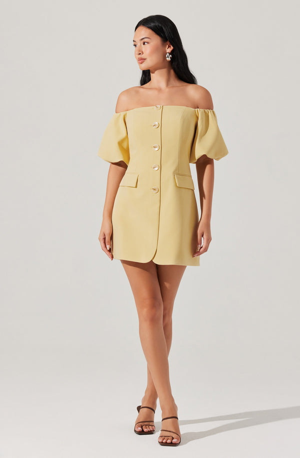 Astr The Label Biviana Off Shoulder Mini Dress
