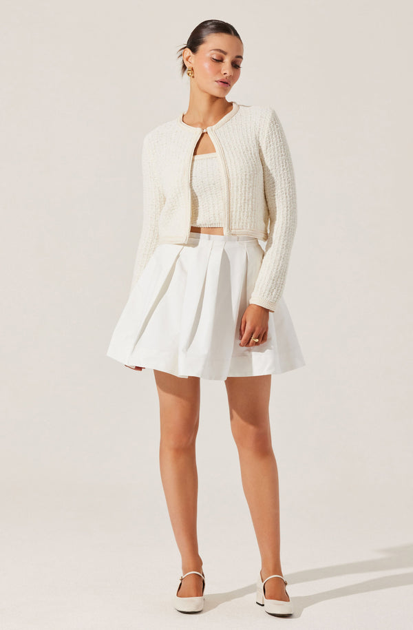 Astr The Label Blaise Pearl Button Cardigan
