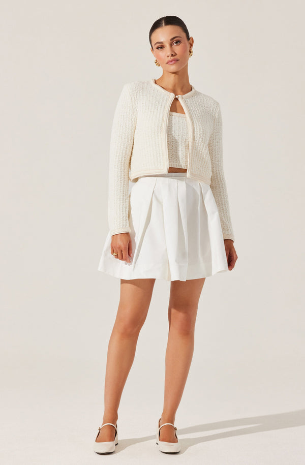 Astr The Label Blaise Pearl Button Cardigan