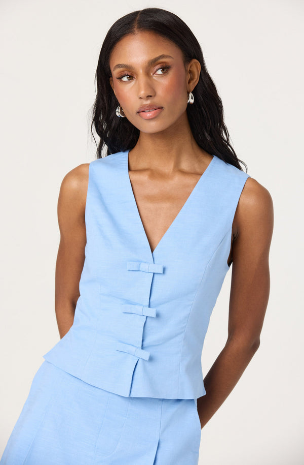 astr the label Bow Front V-Neck Top