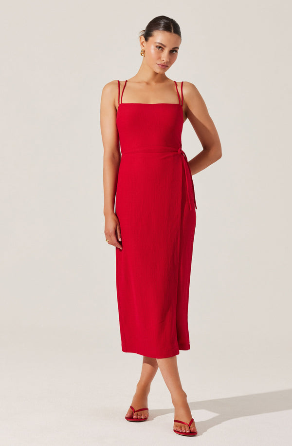 Astr The Label Brinda Wrap Midi Dress