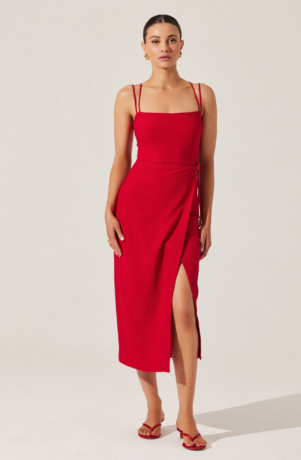 astr the label Brinda Wrap Midi Dress