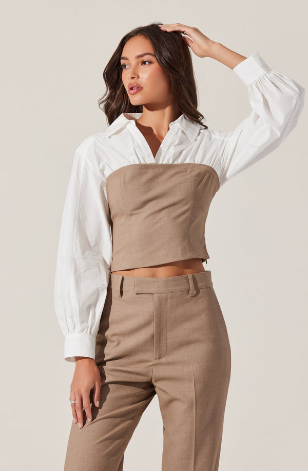 Astr The Label Brooks Layered Corset Top