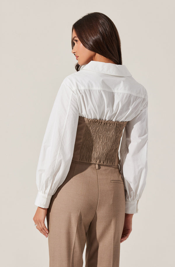 Astr The Label Brooks Layered Corset Top