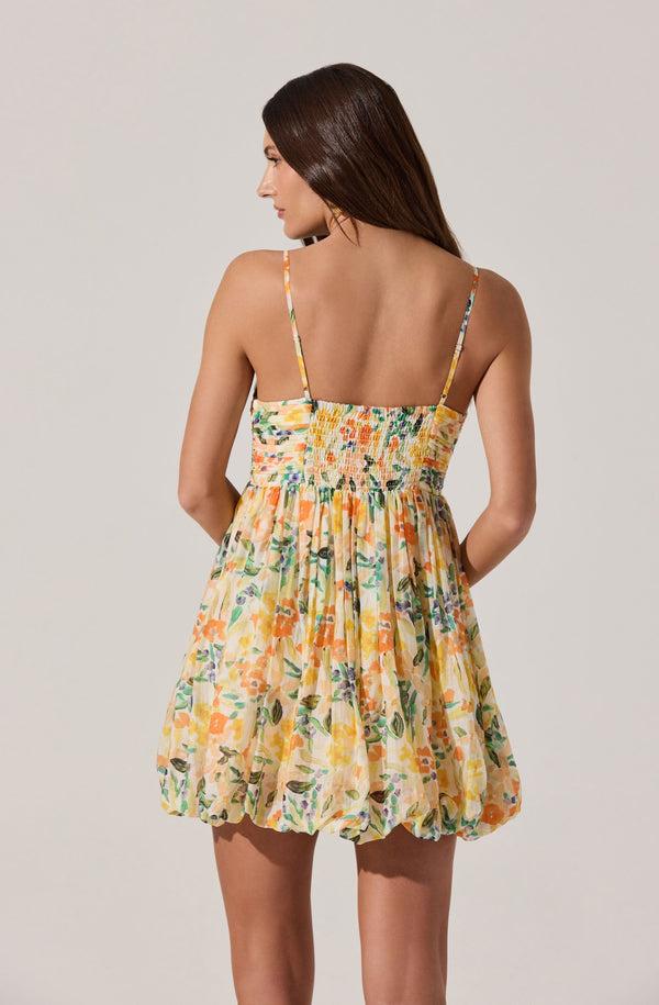 Astr The Label Bubble Floral Mini Dress