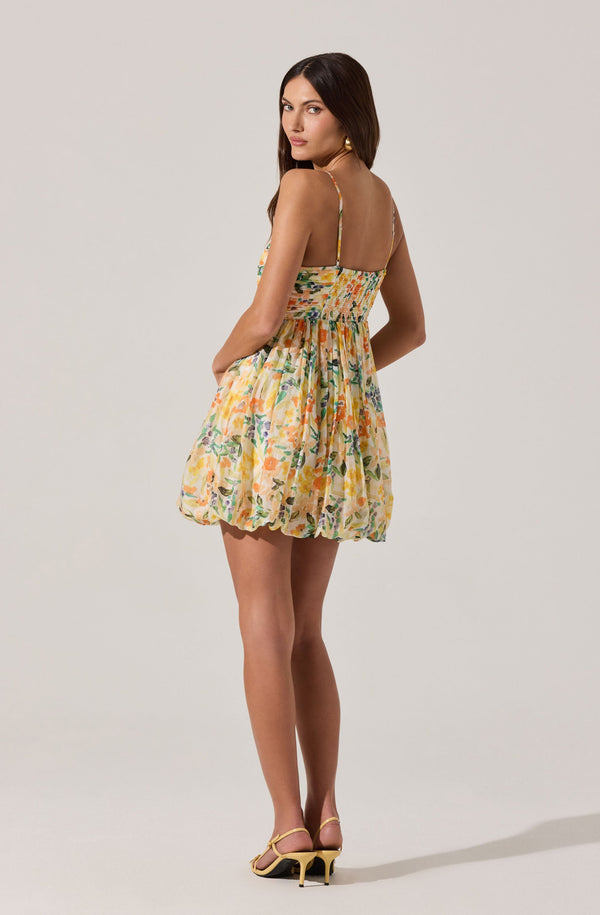 Astr The Label Bubble Floral Mini Dress
