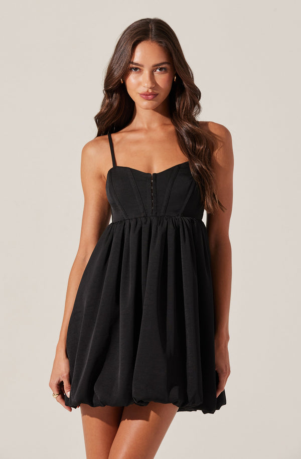 Astr The Label Bustier Bubble Hem Mini Dress