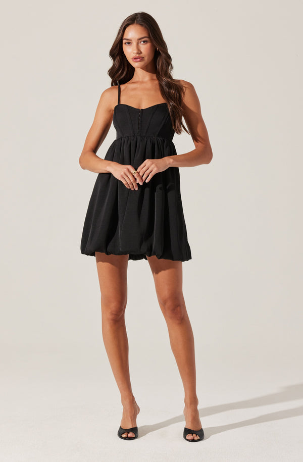Astr The Label Bustier Bubble Hem Mini Dress