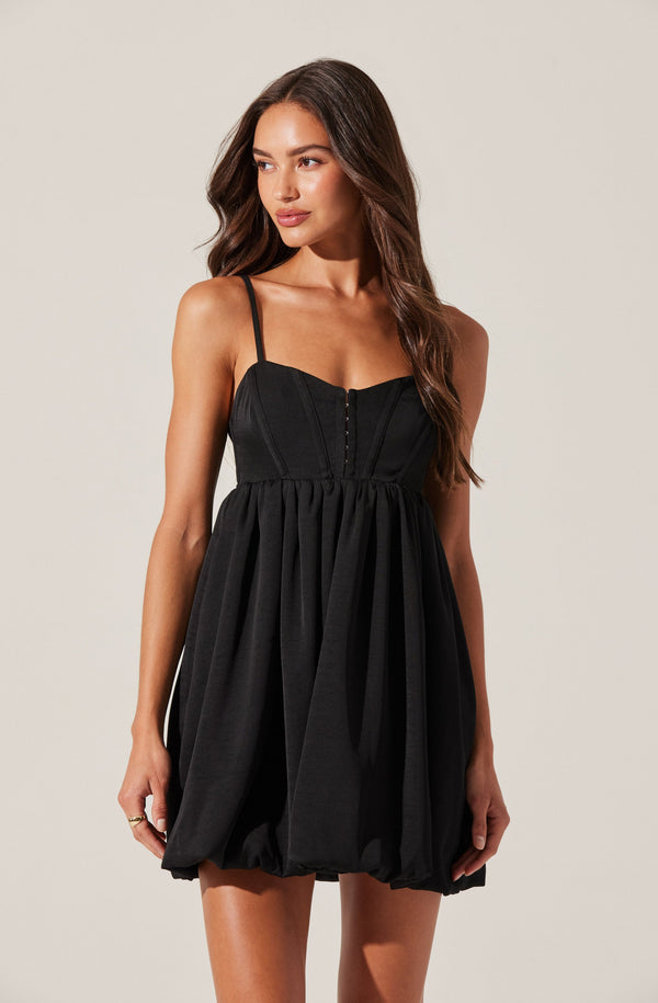 Astr The Label Bustier Bubble Hem Mini Dress