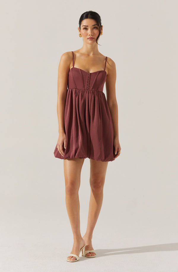 astr the label Bustier Bubble Hem Mini Dress