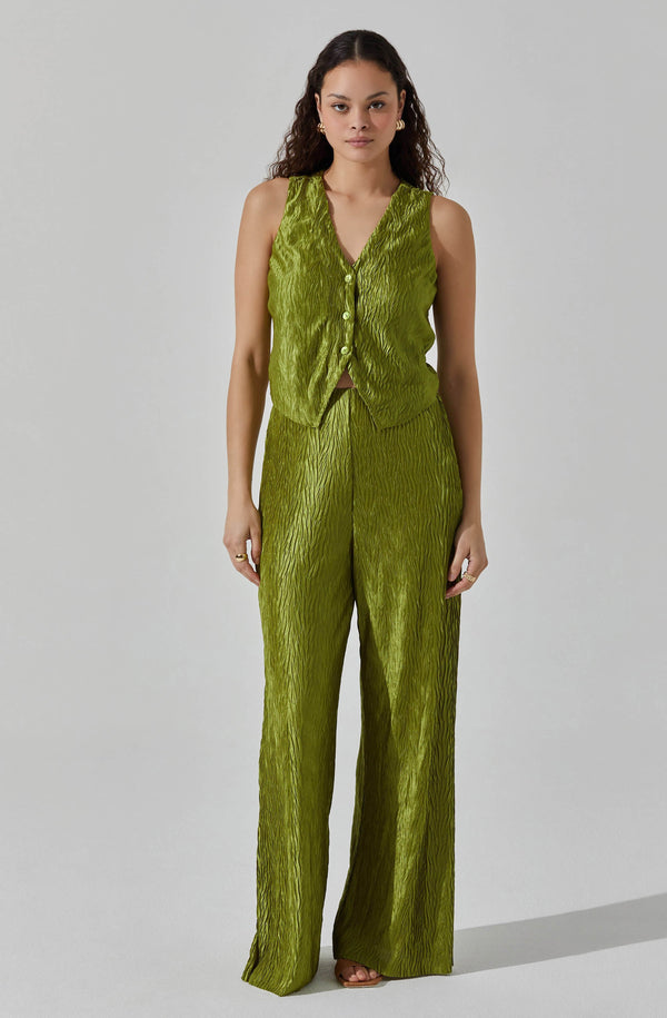 Astr The Label Button Up Plisse Vest