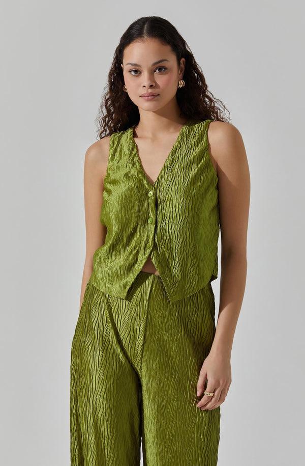 astr the label Button Up Plisse Vest