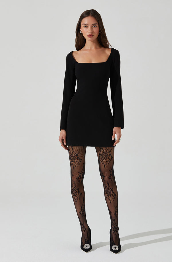 Astr The Label Calanthe Square Neck Mini Dress