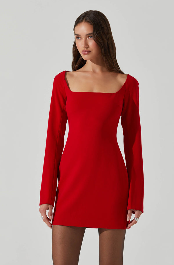 astr the label Calanthe Square Neck Mini Dress