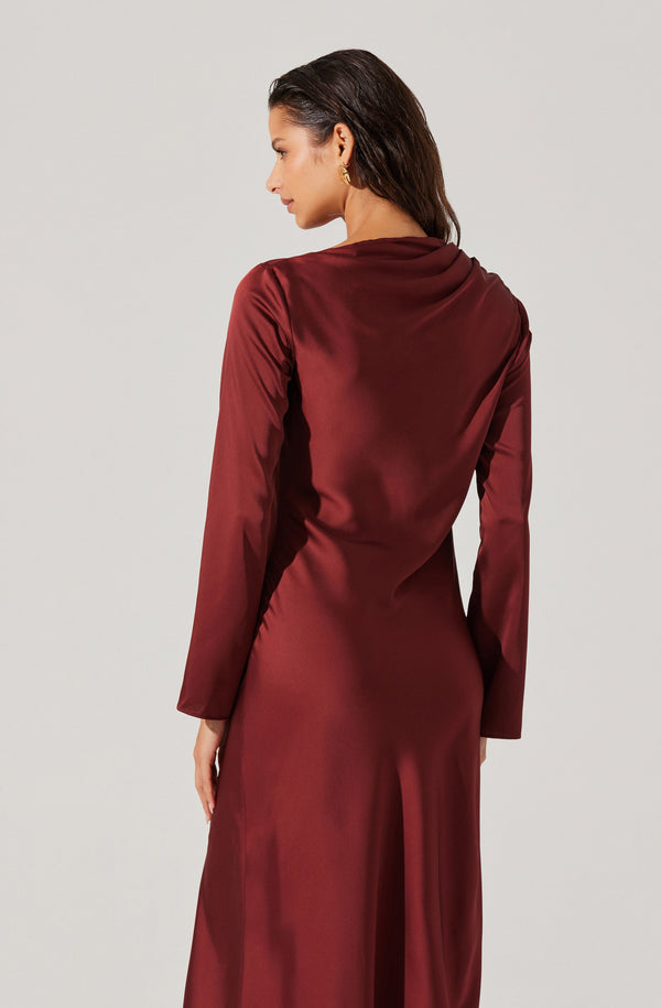 Astr The Label Catriona Satin Maxi Dress