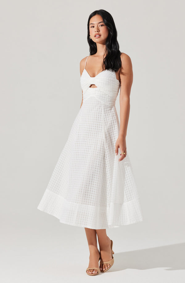 astr the label Celina Checkered Midi Dress