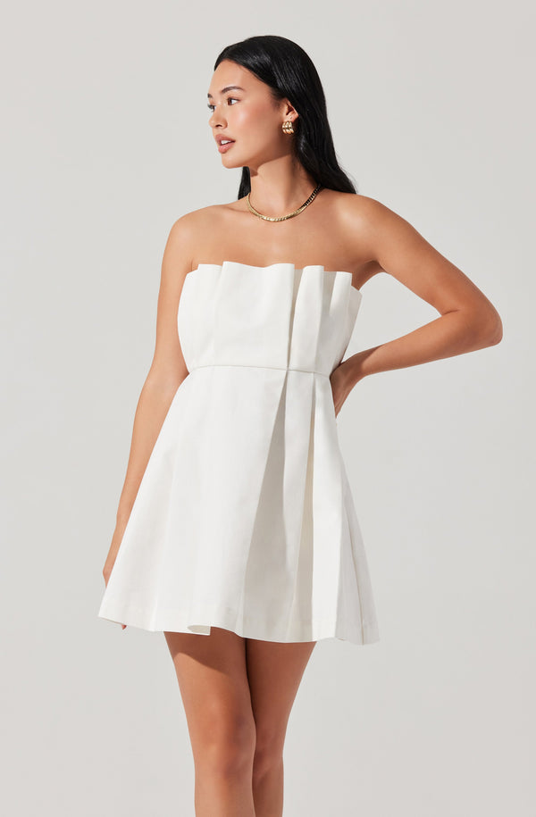 Astr The Label Clemira Pleated Mini Dress
