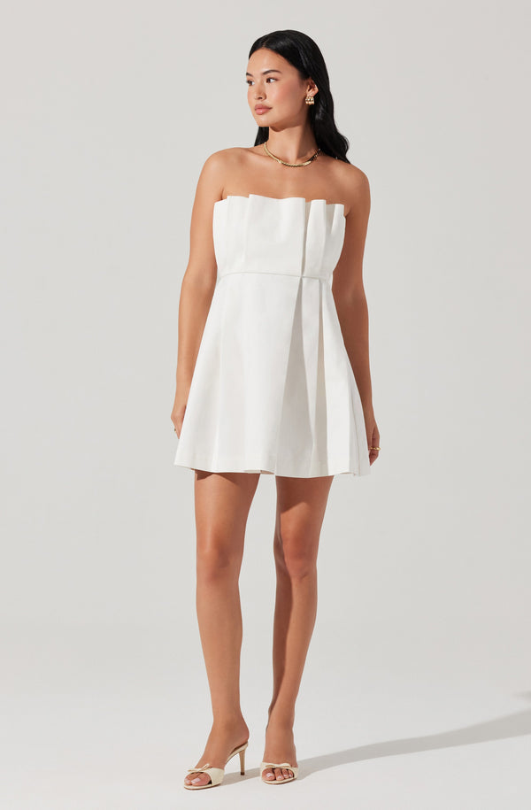 Astr The Label Clemira Pleated Mini Dress