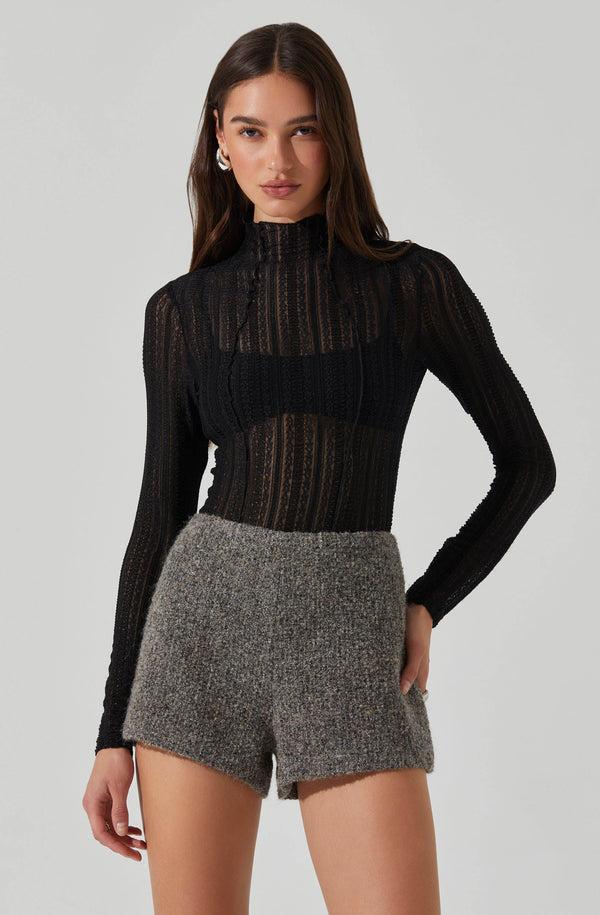 astr the label Colleen Lace Mock Neck Top