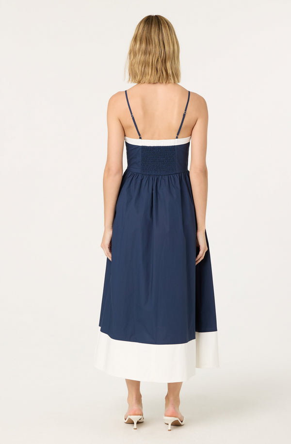 Astr The Label Contrast Sweetheart Midi Dress