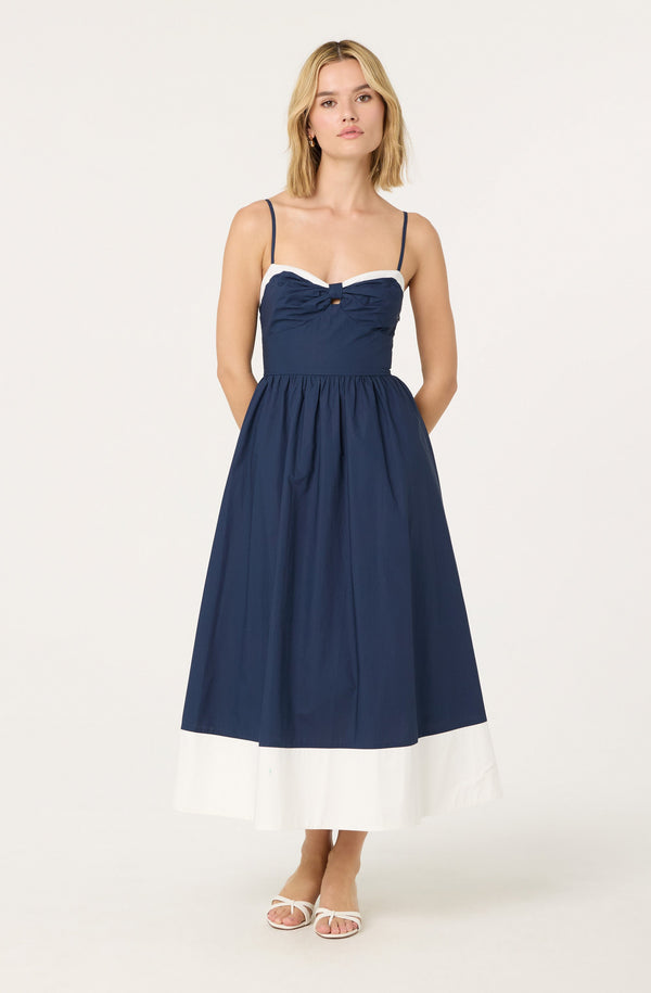 astr the label Contrast Sweetheart Midi Dress