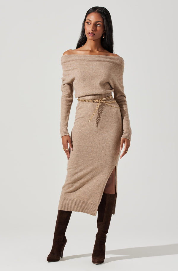 Astr The Label Cora Off Shoulder Sweater Dress