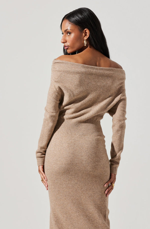 Astr The Label Cora Off Shoulder Sweater Dress