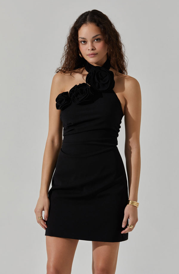 Astr The Label Corsage Halter Mini Dress