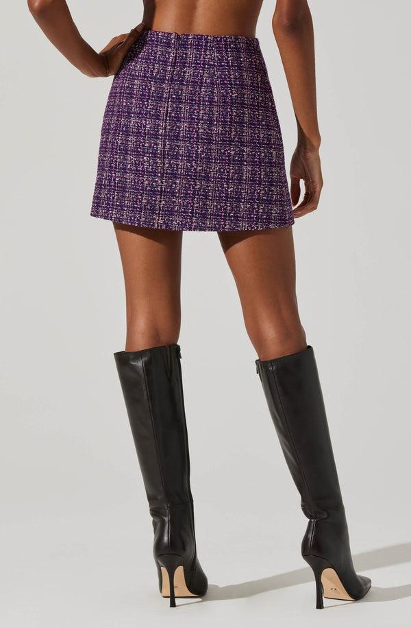 Astr The Label Covina Tweed Mini Skirt