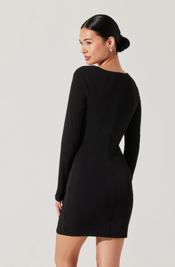 Astr The Label Cowl Neck Mini Dress