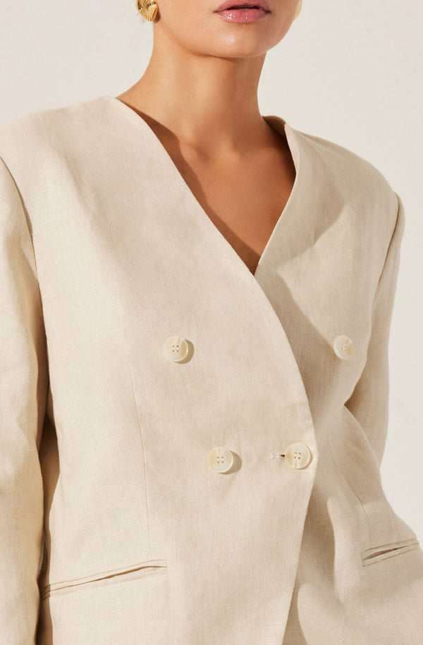 Astr The Label Dannika Linen Blazer