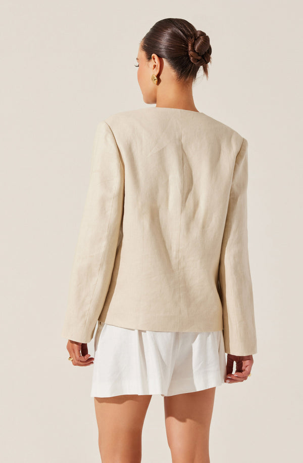 Astr The Label Dannika Linen Blazer