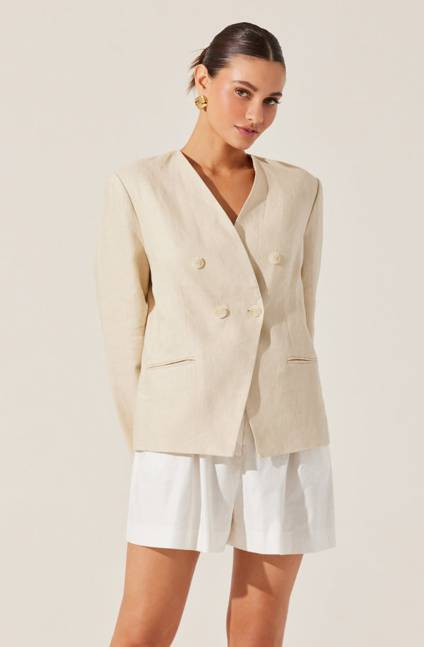 Astr The Label Dannika Linen Blazer