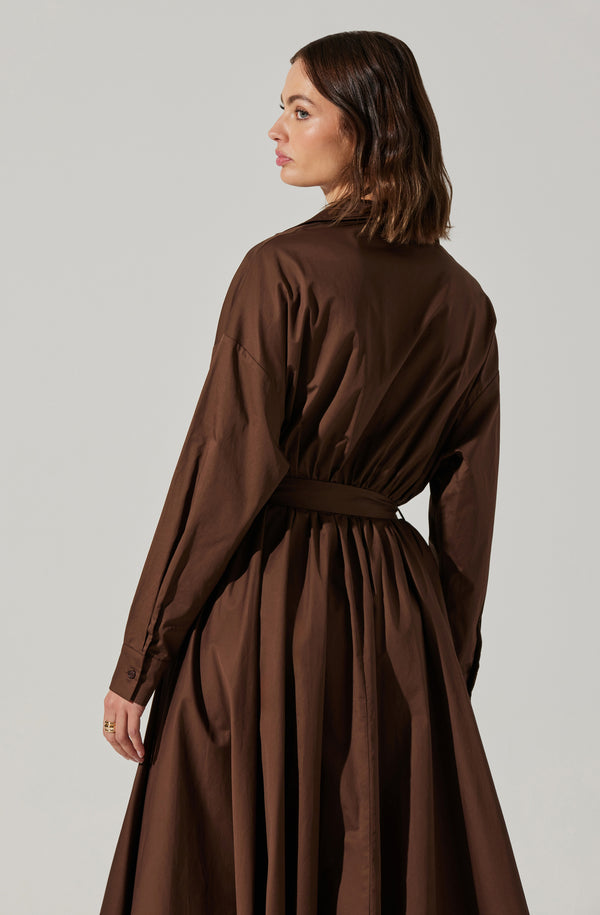Astr The Label Darany Belted Midi Shirt Dress