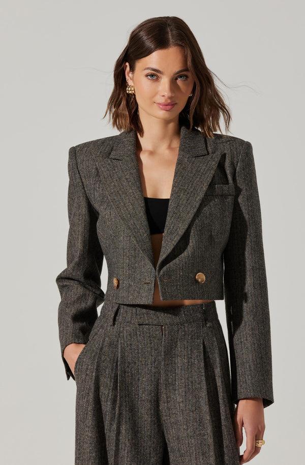 Astr The Label Dawson Cropped Blazer