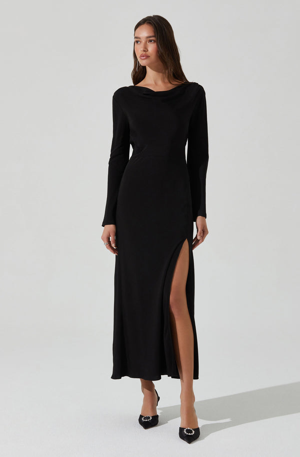 Astr The Label Decima Cowl Neck Maxi Dress