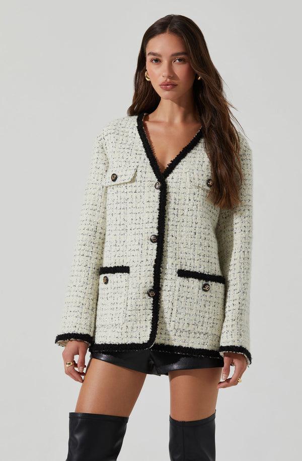 astr the label Editha Contrast Tweed Coat