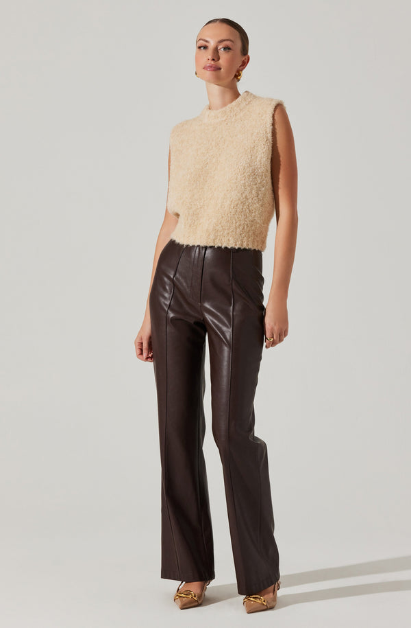 Astr The Label Edlyn Boucle Mock Neck Sweater