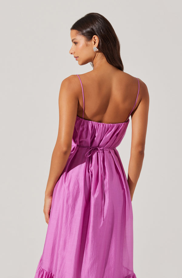 Astr The Label Elisha Tiered High-Low Maxi Dress