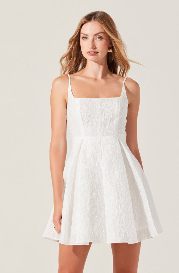 astr the label Ellie Jacquard Pleated Mini Dress